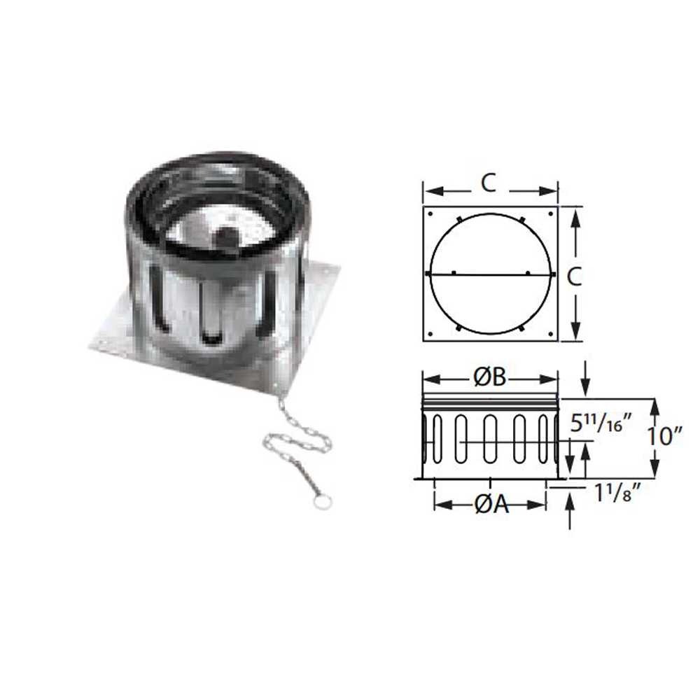 (DS) 12DCA-APD - 12" Diameter Anchor Plate W/Damper