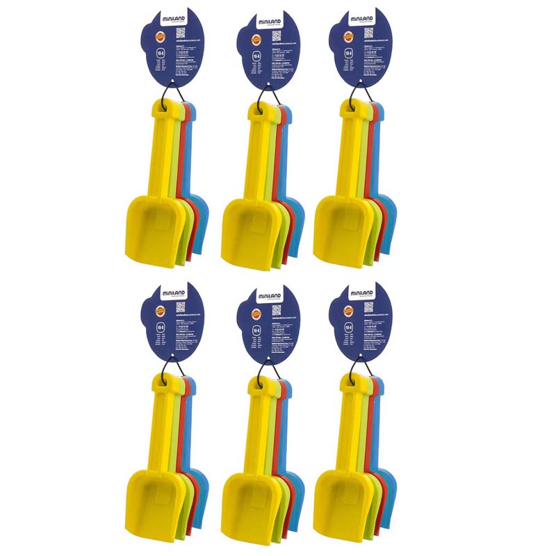Plastic Shovel Sand & Water Toy, Assorted Colors, 4 Per Pack, 6 Packs