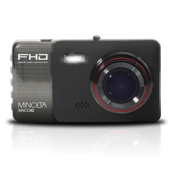 Minolta MNCD42-BK MNCD42 1080p Full HD Dash Camera with 4-Inch LCD Screen (Black)