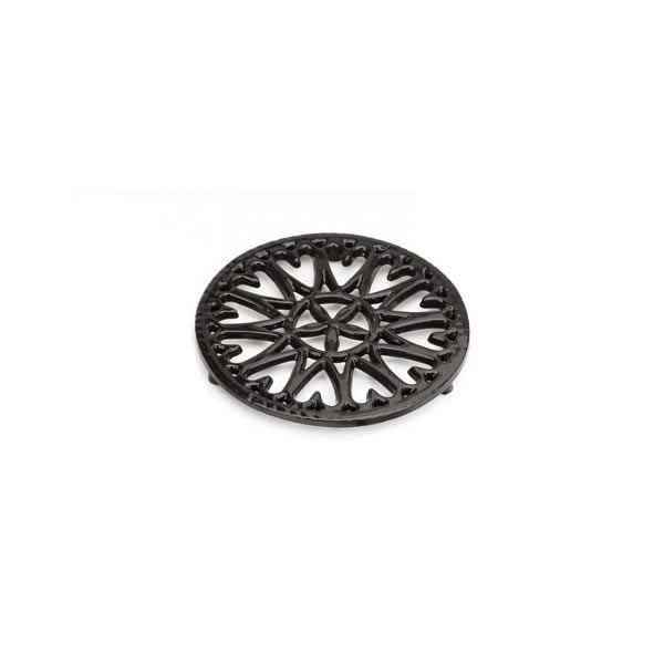 6.5" Black Enamel Trivet