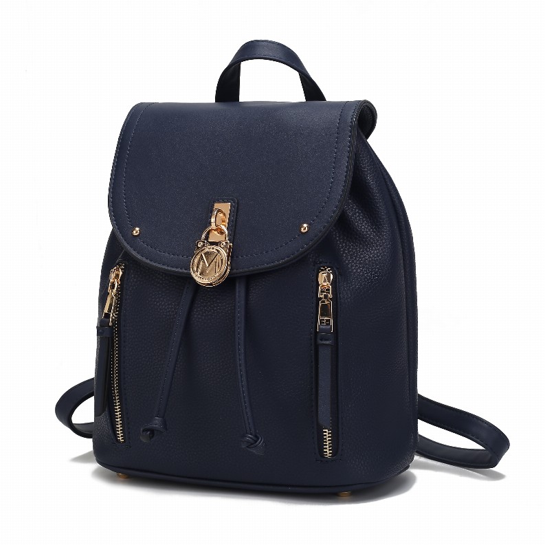 Xandria Vegan Leather Women's Backpack Navy