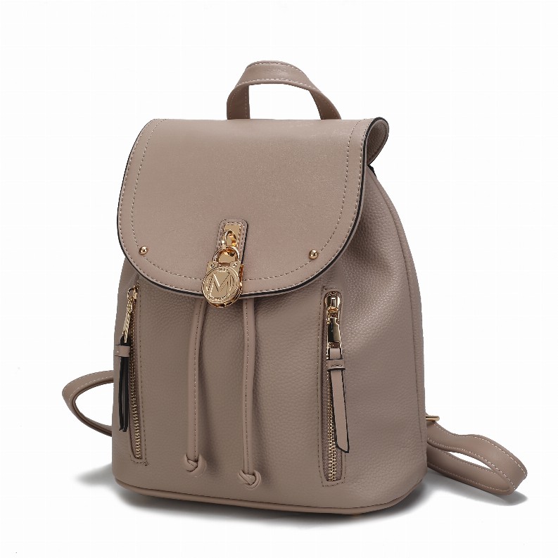 Xandria Vegan Leather Women's Backpack Taupe