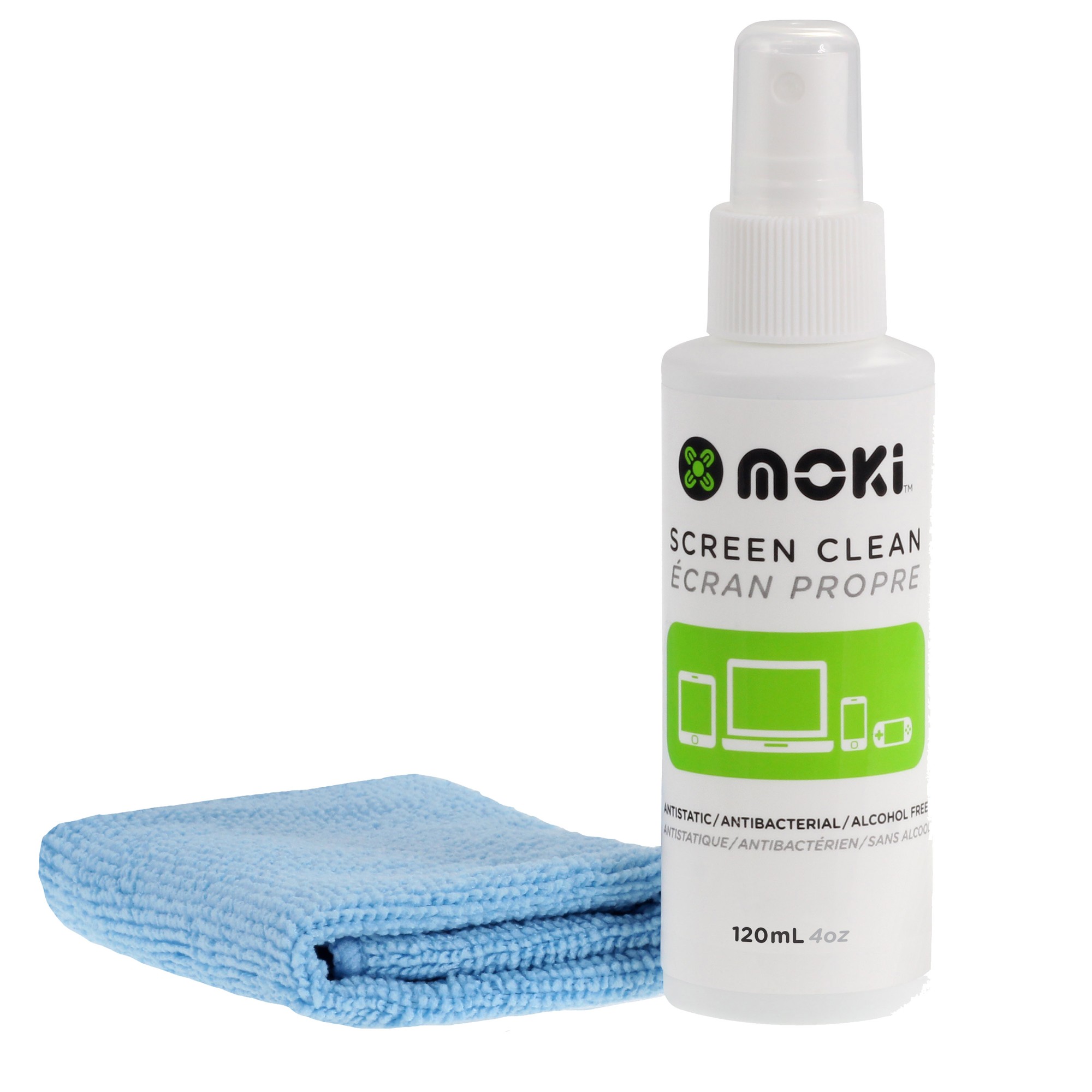 Moki ACC FCSM02 Clean Screen 120Ml With Chamois Mini 20Cm X