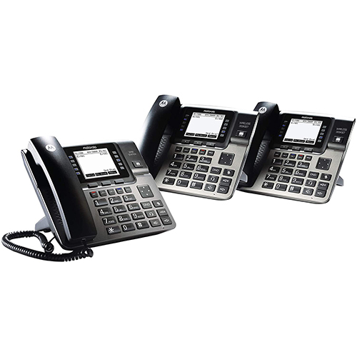 Unison 1-4 Line Wireless Phone System Bundle, 2 Additional Deskphones
