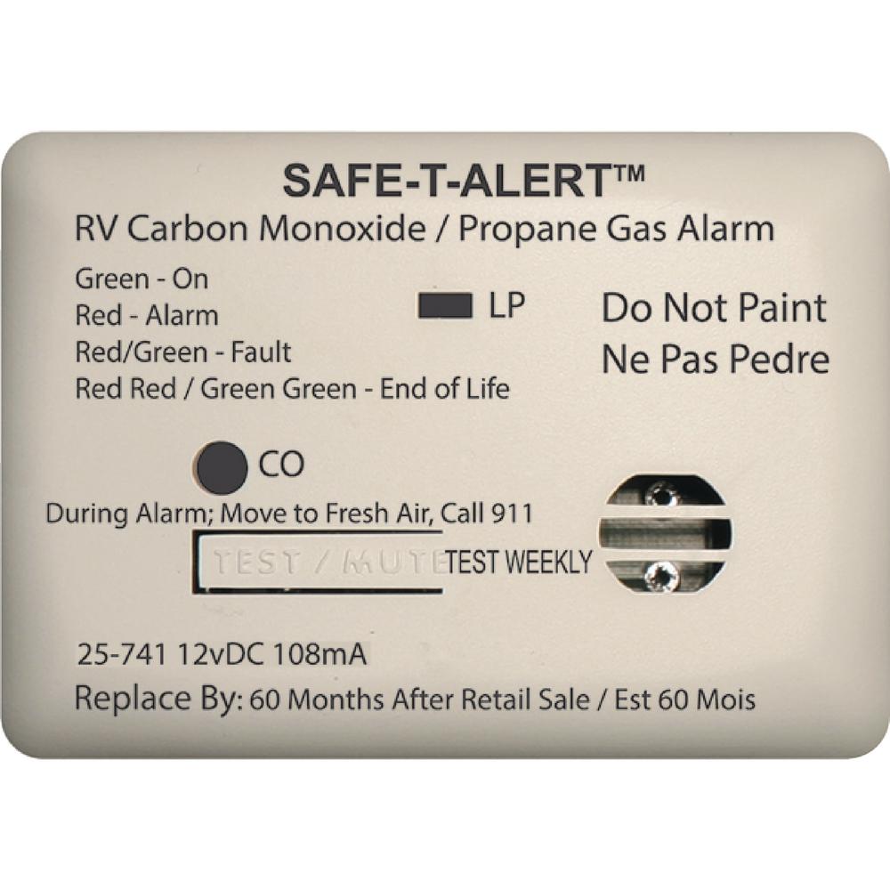 Combination Carbon Monoxide/Propane Alarm - Mini White Surface Mount 12Vdc Hard Wire