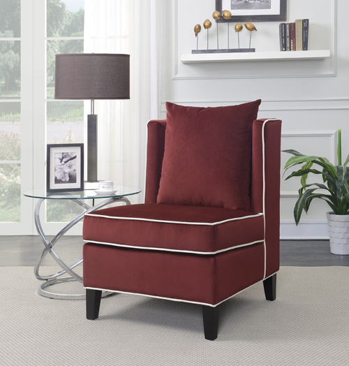 Franklin Burgundy Accent Chair