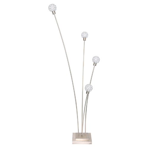 Mackenzie Floor Lamp, Satin Nickel