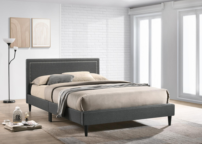 Paula Full Bed, Dark Gray