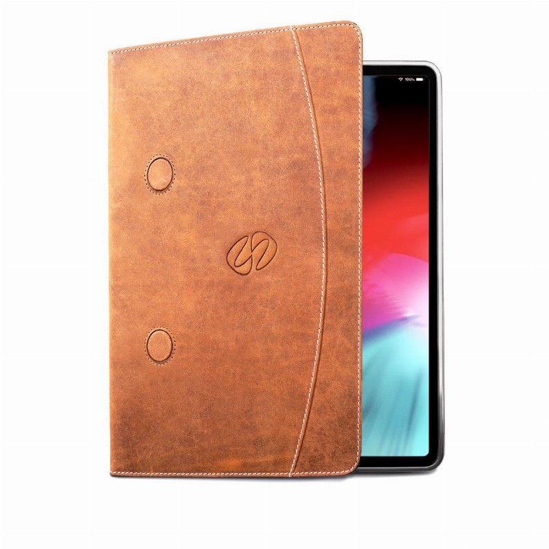 MacCase Premium Leather iPad Pro Folio Case - Gen 1 iPad Pro 11 Brown