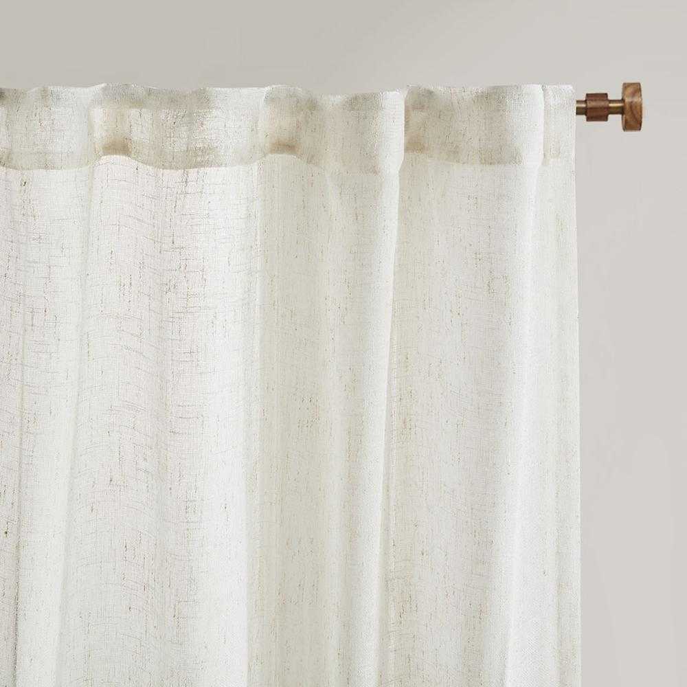 Yarn Dye Sheer Curtain Panel Pair