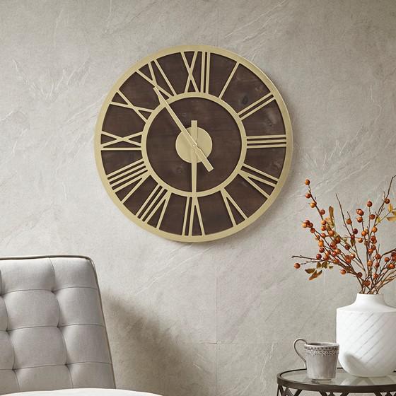 Wall Clock Brown/Gold MP95D-0304