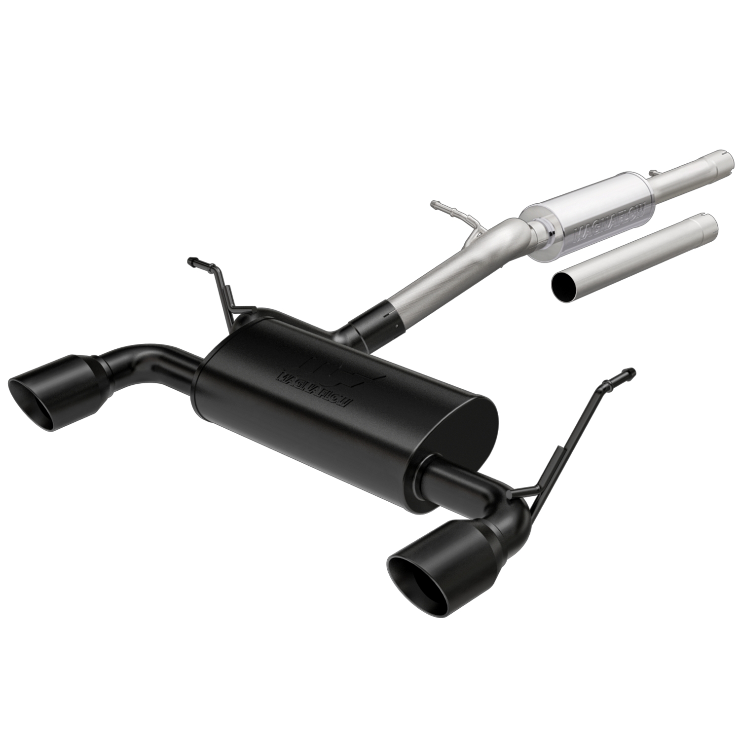 12-16 JEEP WRANGLER 4DR 3.6L V6 BLACK CAT-BACK EXHAUST SYSTEM