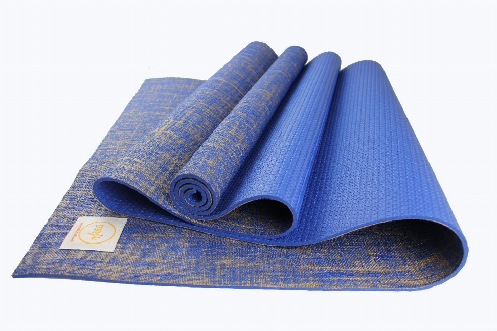 Jute Premium Eco Yoga Mat - 24inx68in Blue