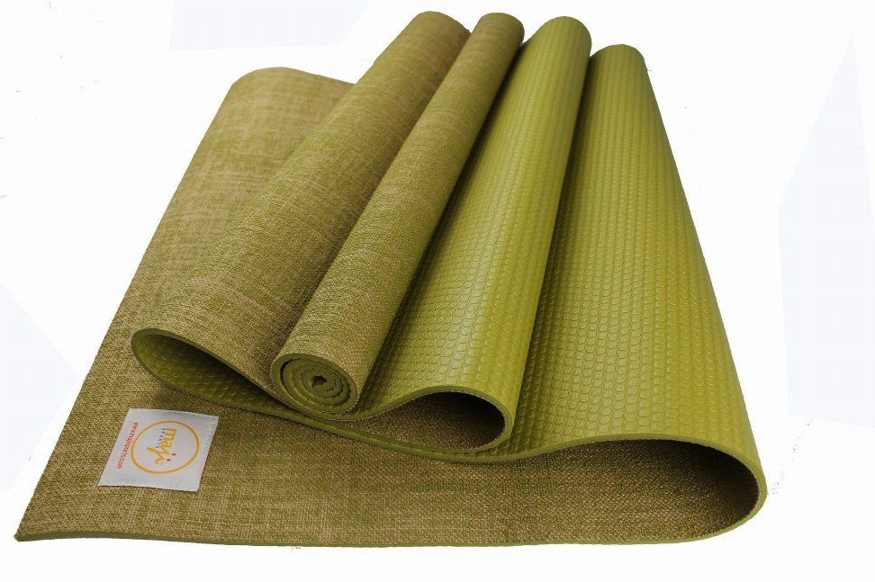 Jute Premium Eco Yoga Mat - 24inx68in Moss