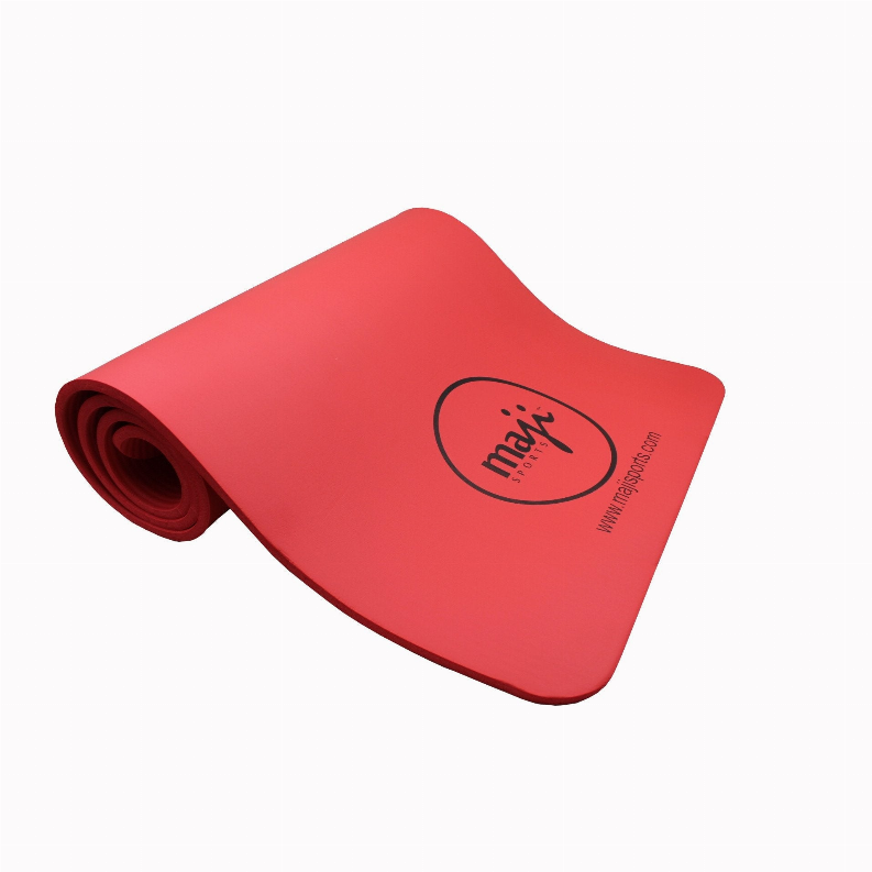 NBR Premium Eco Exercise Mat -  24inx72inx10 mm Red