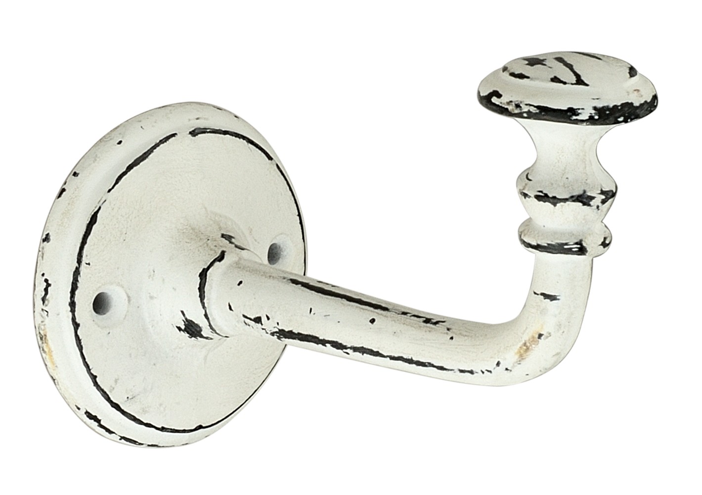 Art de Viejo 4-1/2" Distressed White Coat Hook