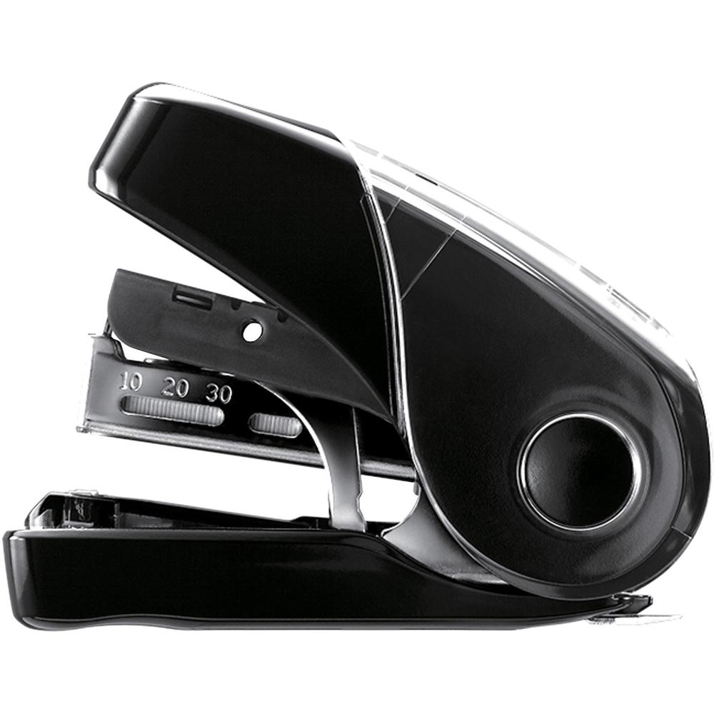 MAX Flat Clinch Mini Stapler - 25 Sheets Capacity - Black