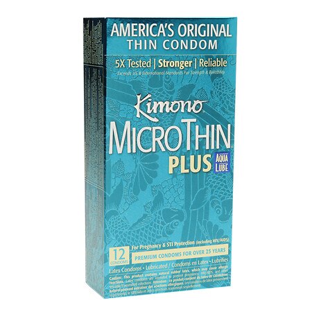 Mayer Laboratories Kimono Condom MicroThin Aqua Lube (1x12 Condoms)