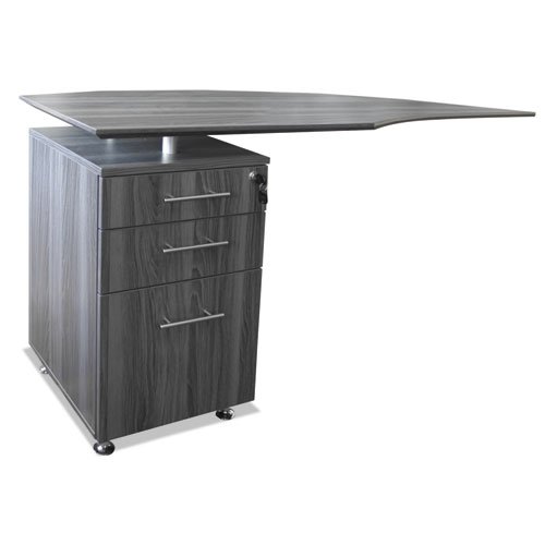 Mayline Gray Laminate Medina Casegoods Collection - 23" x 63.7" x 1" - Material: Steel - Finish: Gray, Laminate, Silver