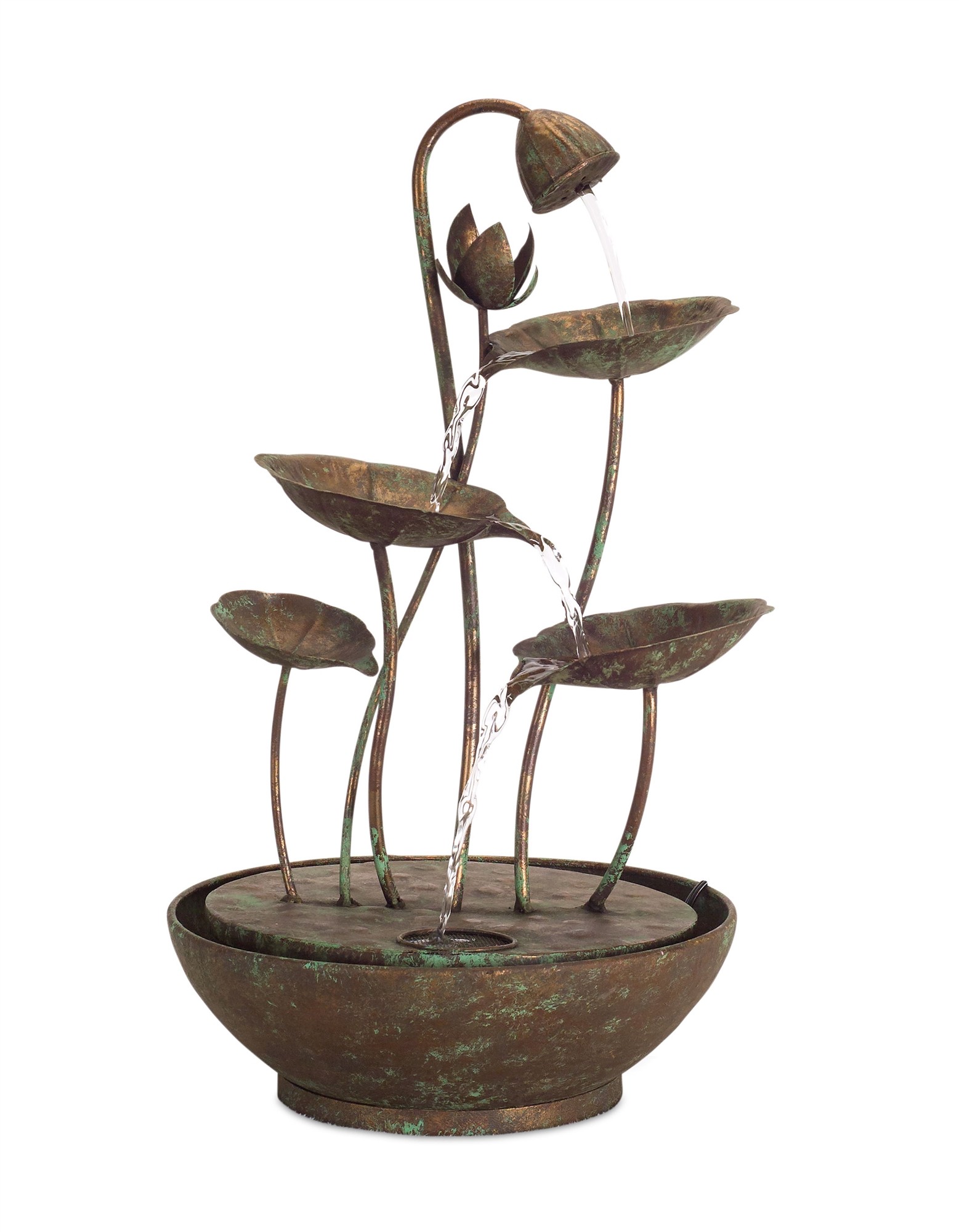 Lotus Leaf Fountain 19.5"H Iron