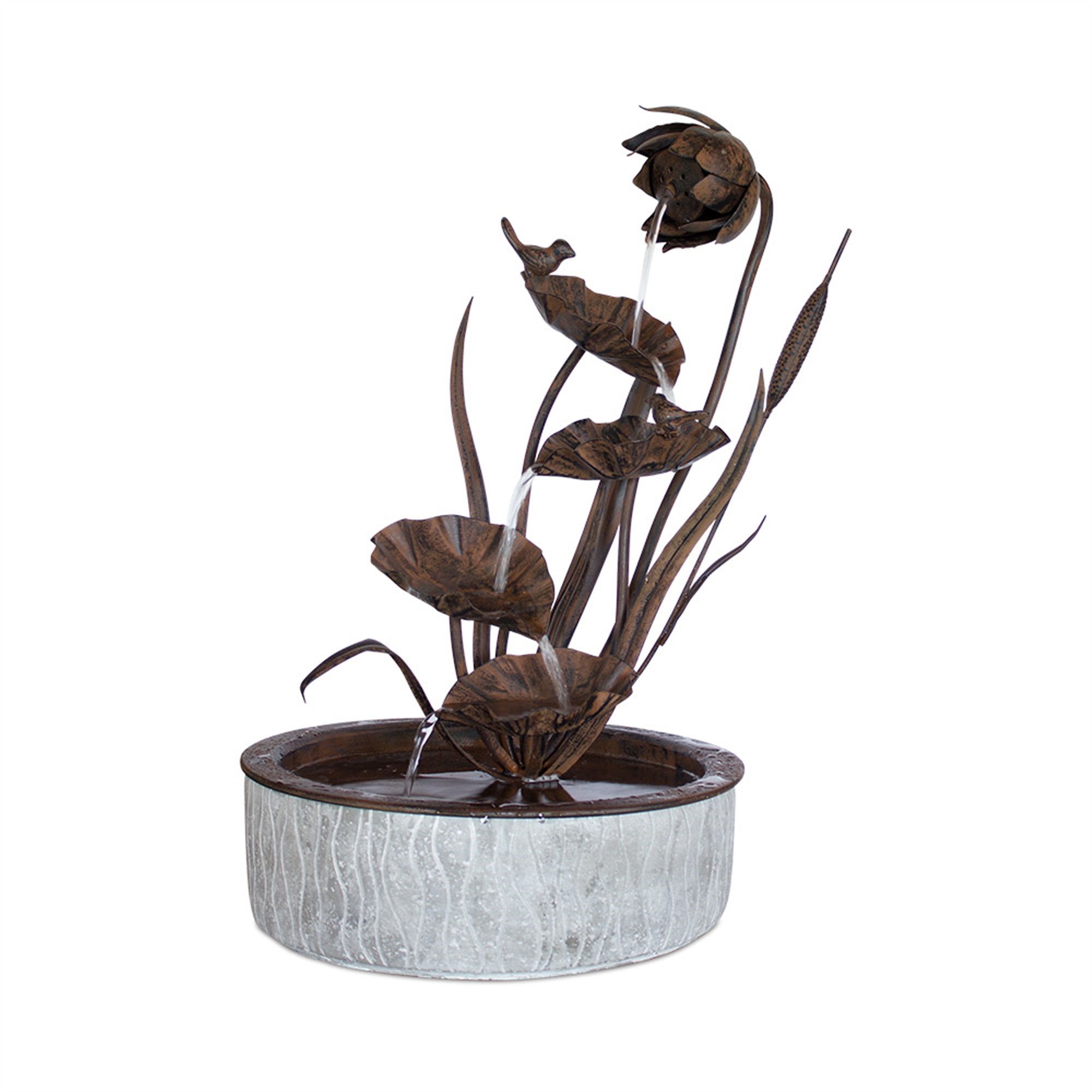 Floral Fountain 13.5" x 24"H, Metal