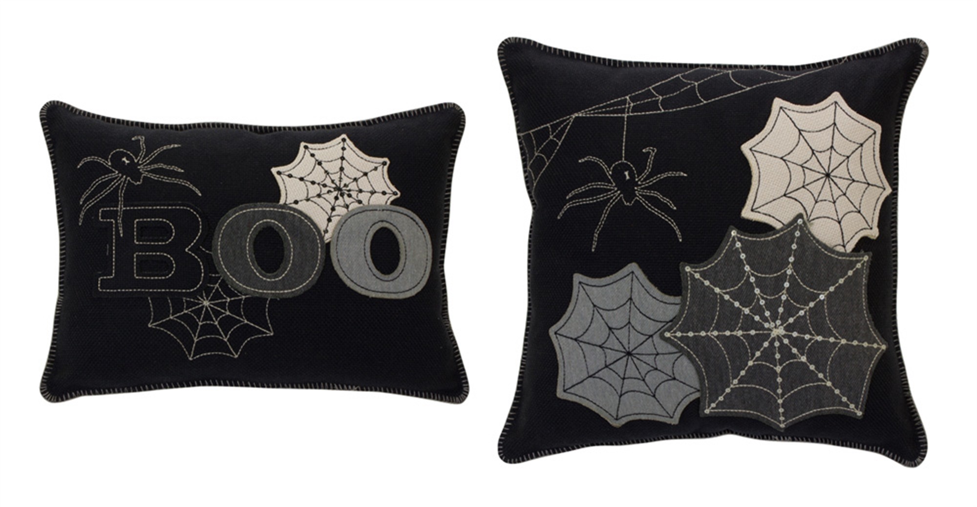 Halloween Pillows (Set of 2) 17", 17"L x 12.5"H Polyester