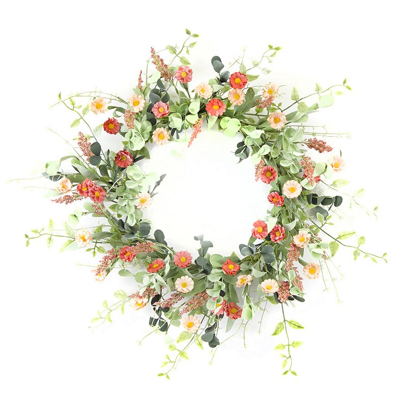 Mini Daisy Wreath 24"D EVA/Plastic