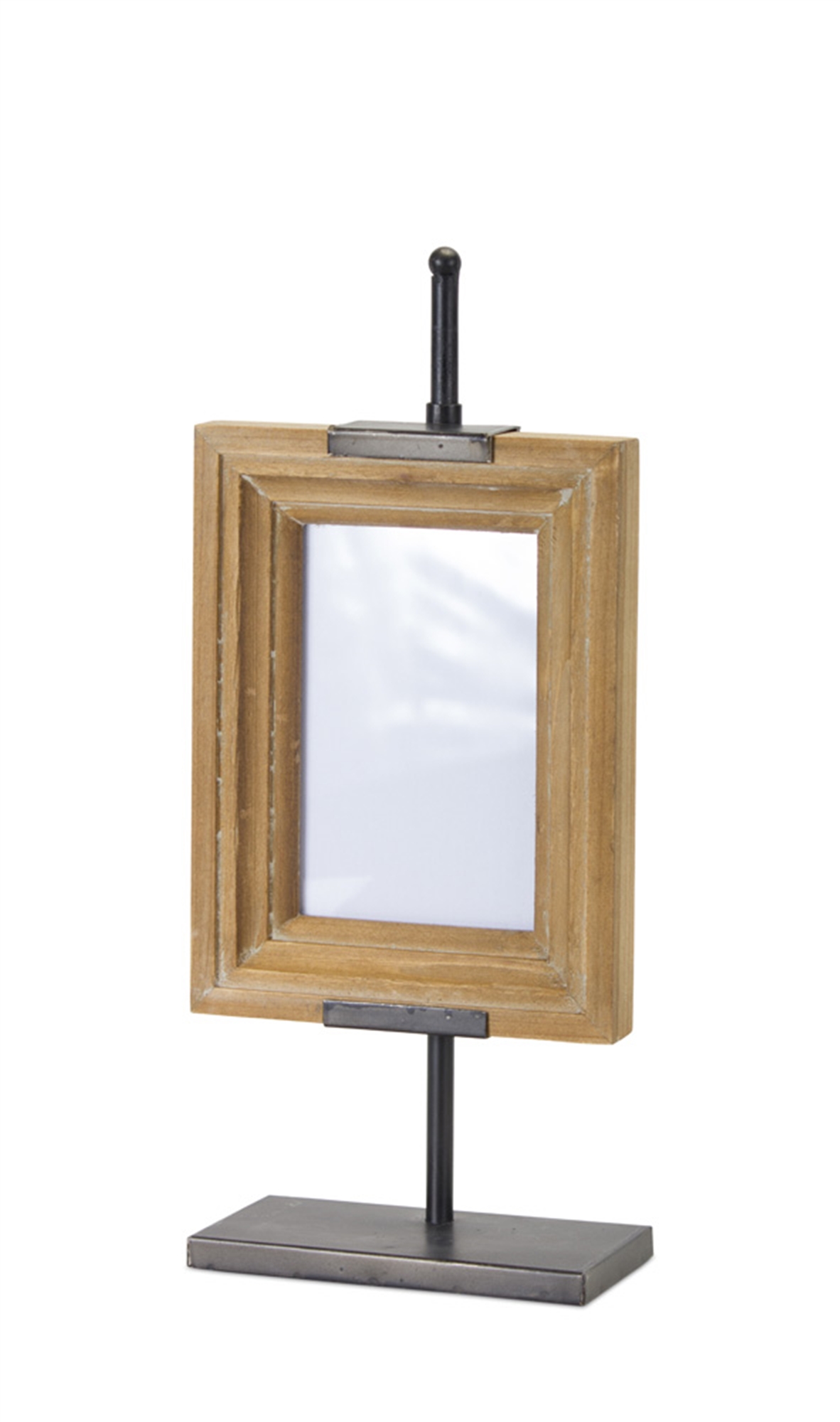 Frame On Stand (Set of 2) 6" x 14.25"H Iron/Wood