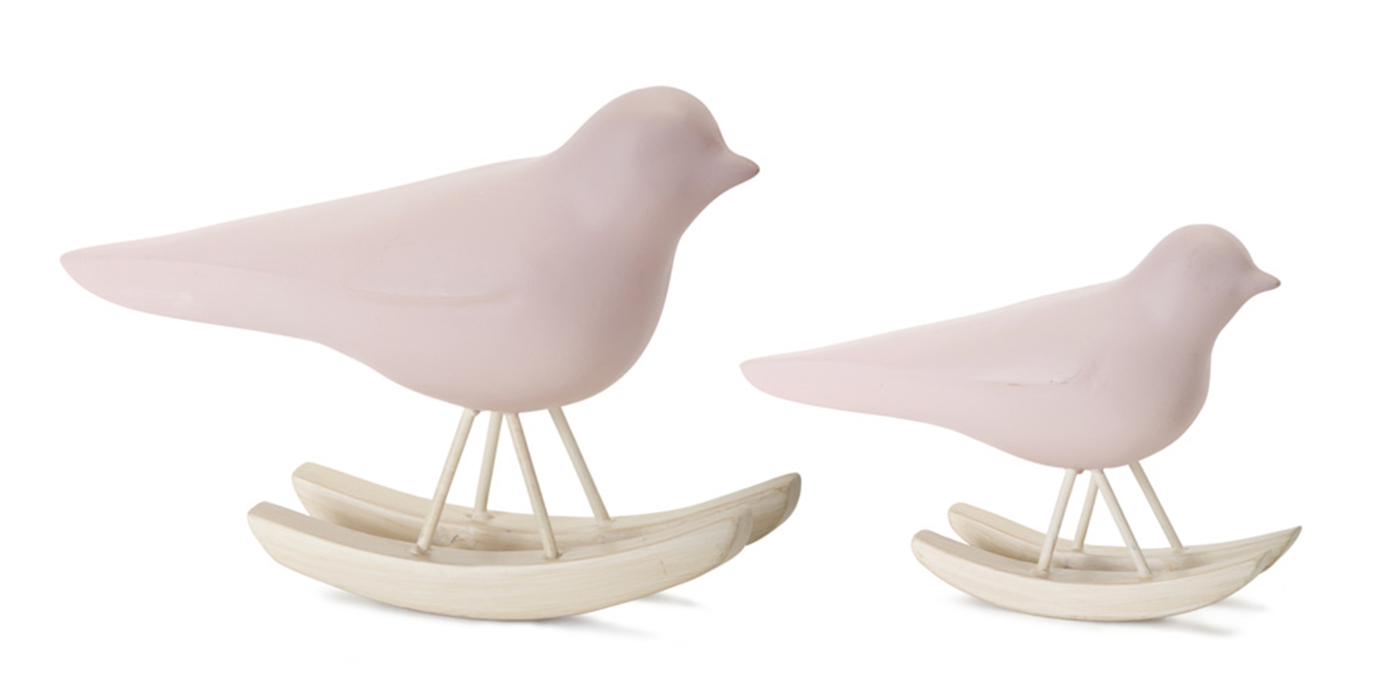 Bird Rocker (Set of 4) 3.25"H, 4.25"H Resin