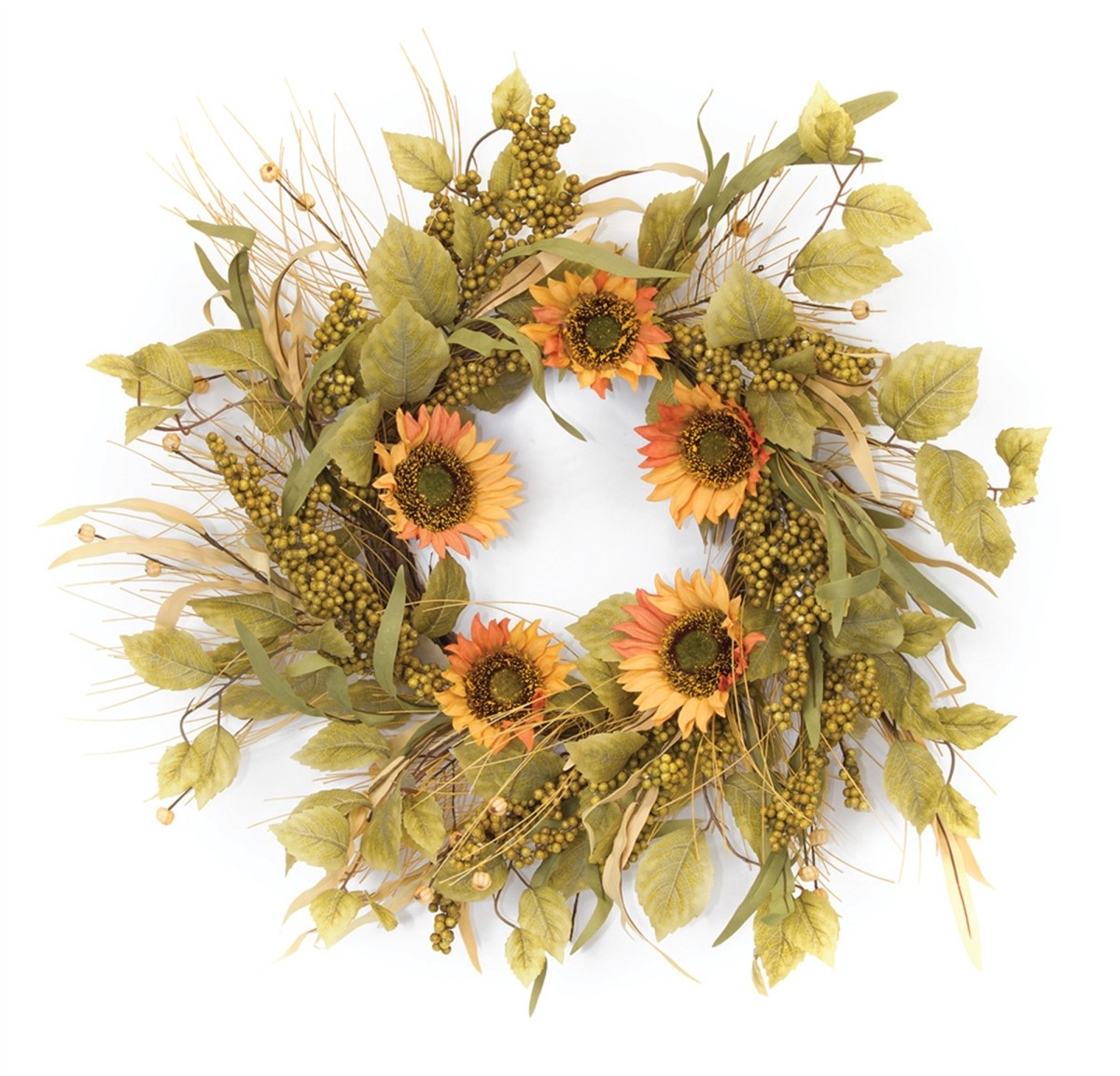 Sunflower and Berry Wreath 24"D Fabric/EVA