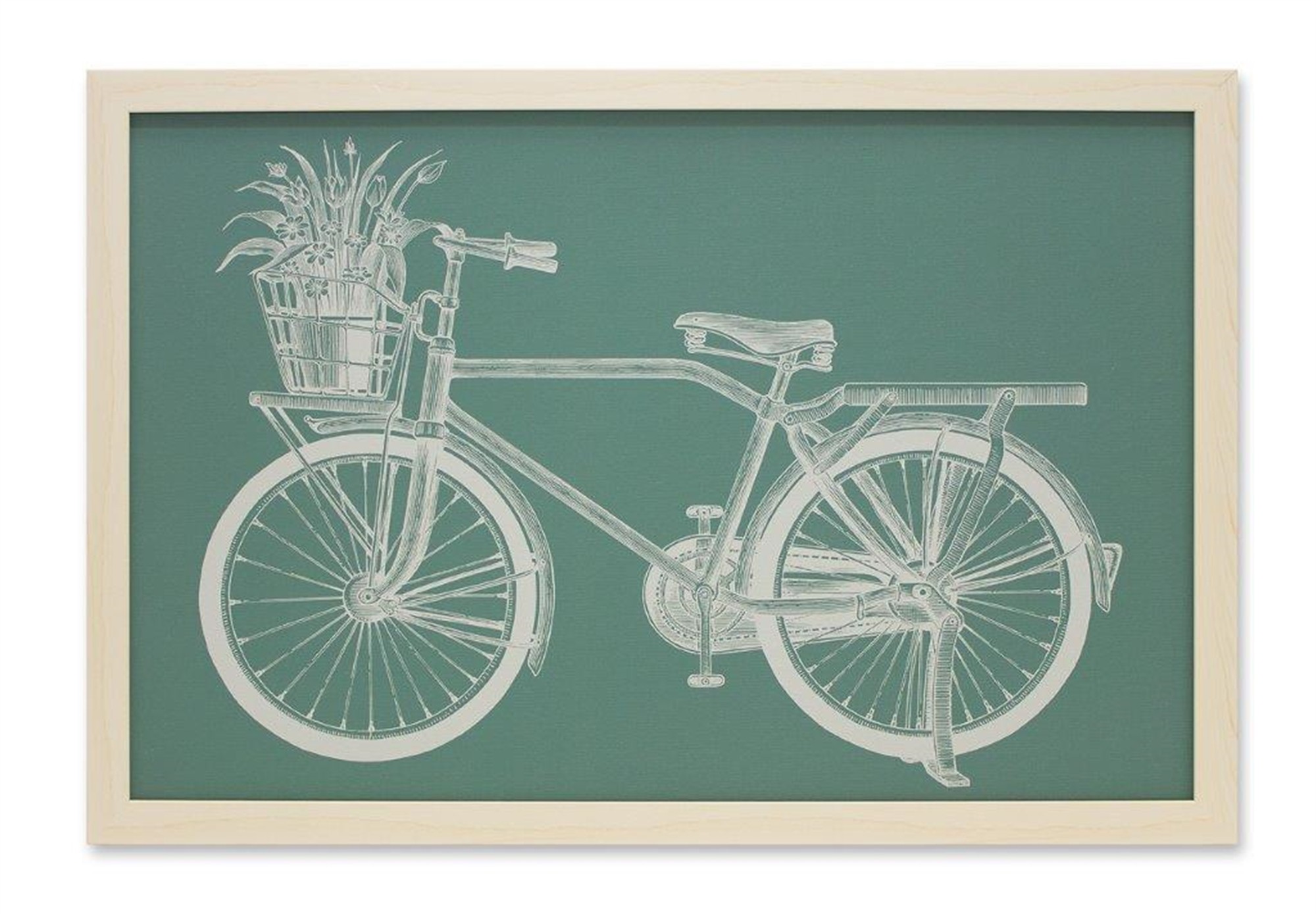 Bicycle Print 24.25"L x 16"H Plastic/MDF