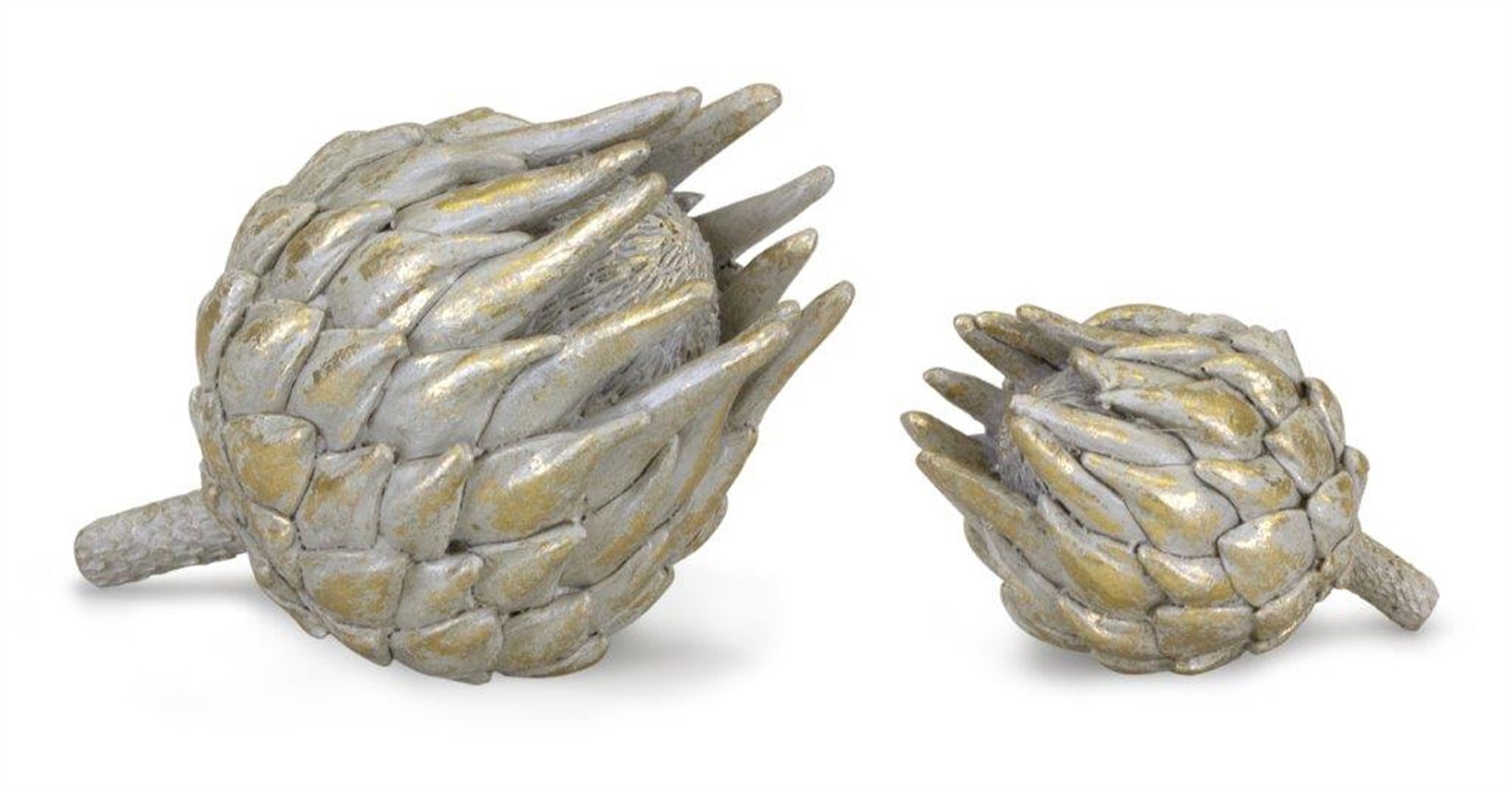 Protea (Set of 2) 4.25"L x 3"H, 7"L x 4.75"H Resin