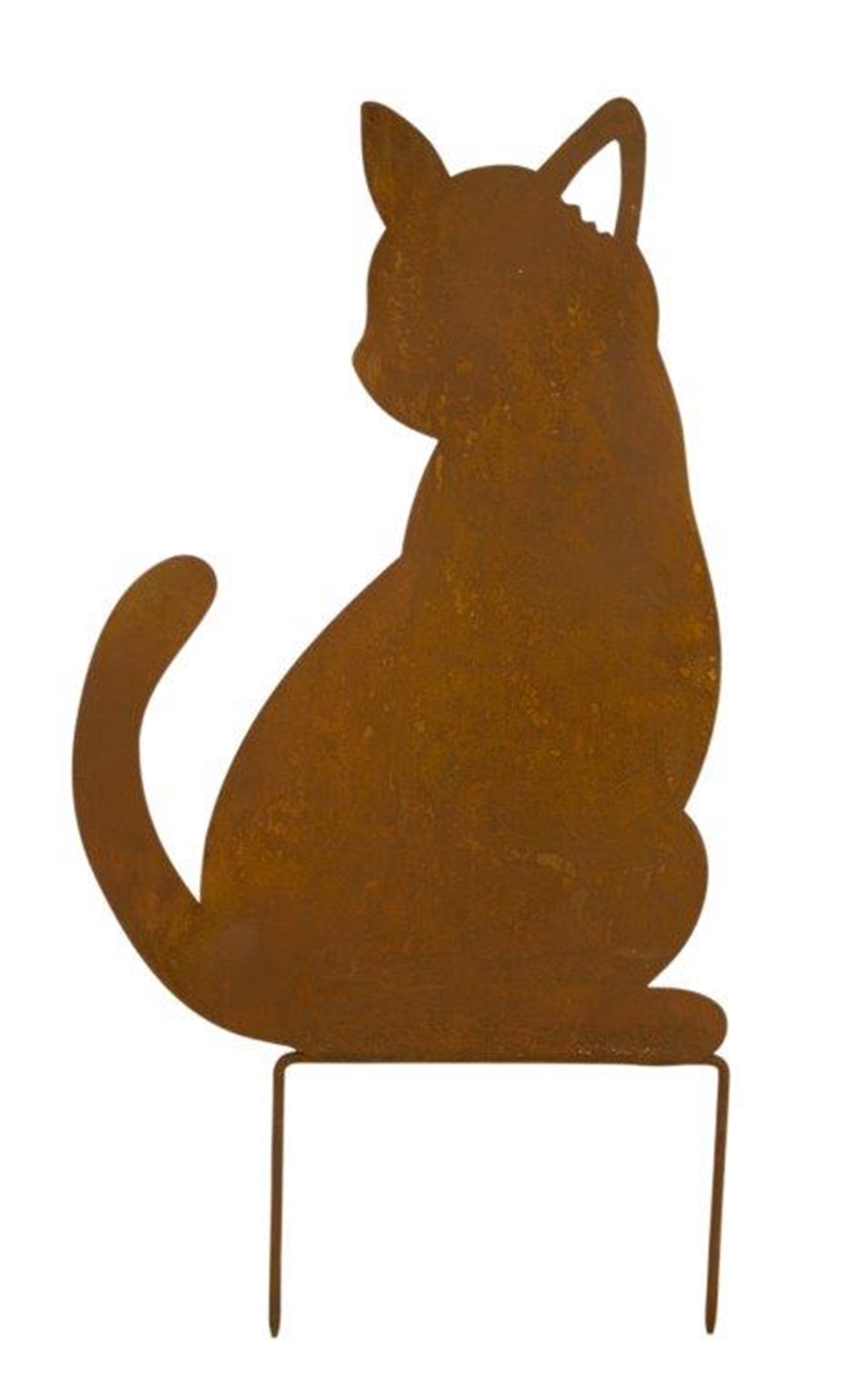 Cat Silhouette Lawn Stake 10"L x 19.5"H Iron