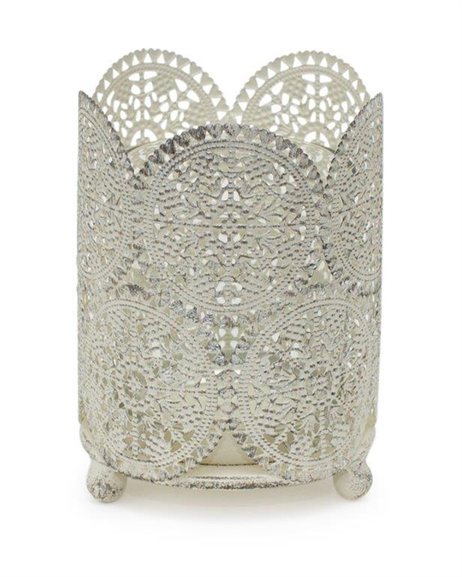 Candle Holder (Set of 2) 3.75"D x 4.75"H Iron/Glass