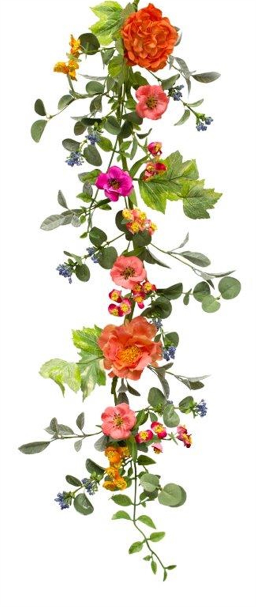 Mixed Floral Garland 5.5'L Polyester