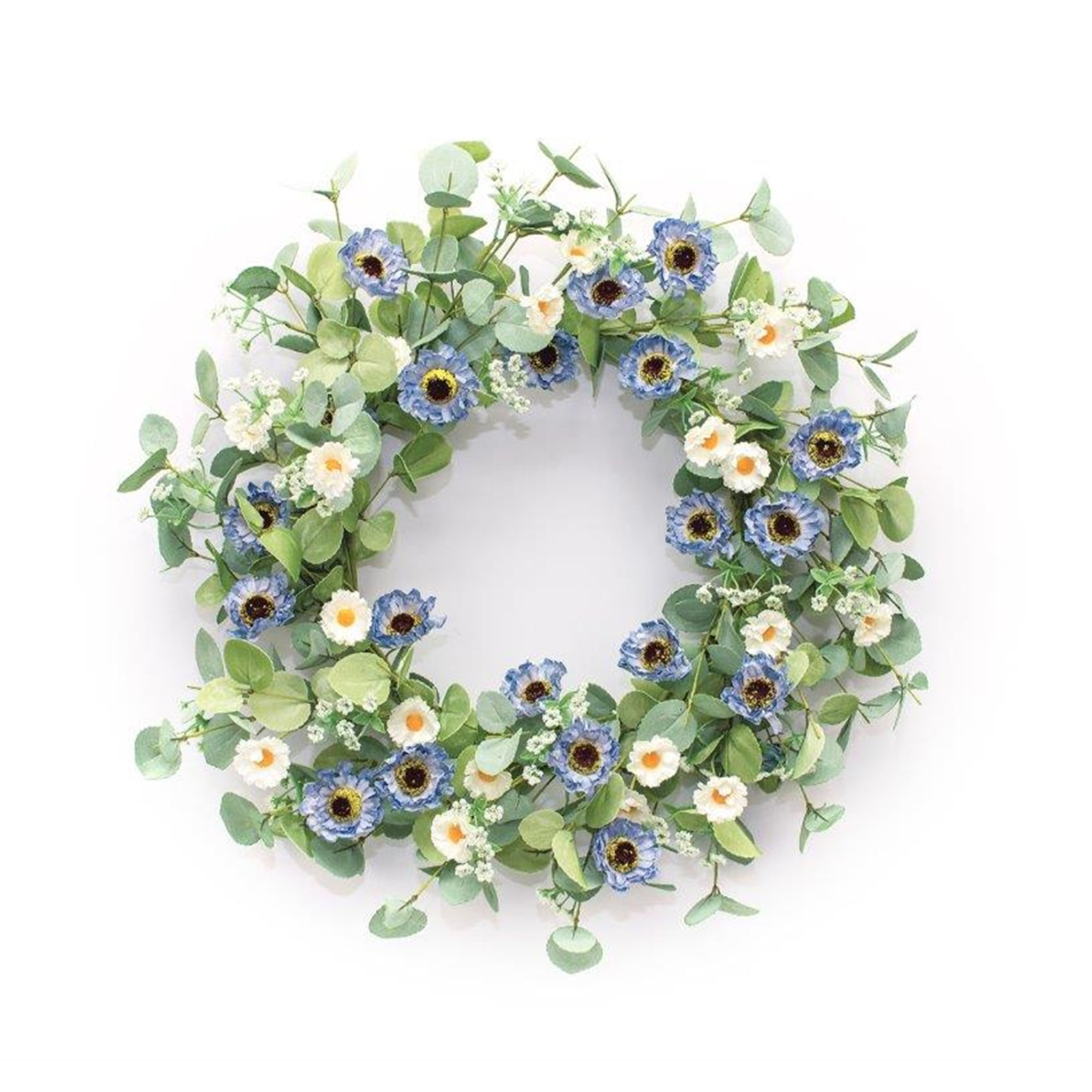 Cornflower Wreath 21.5"D Paper/EVA