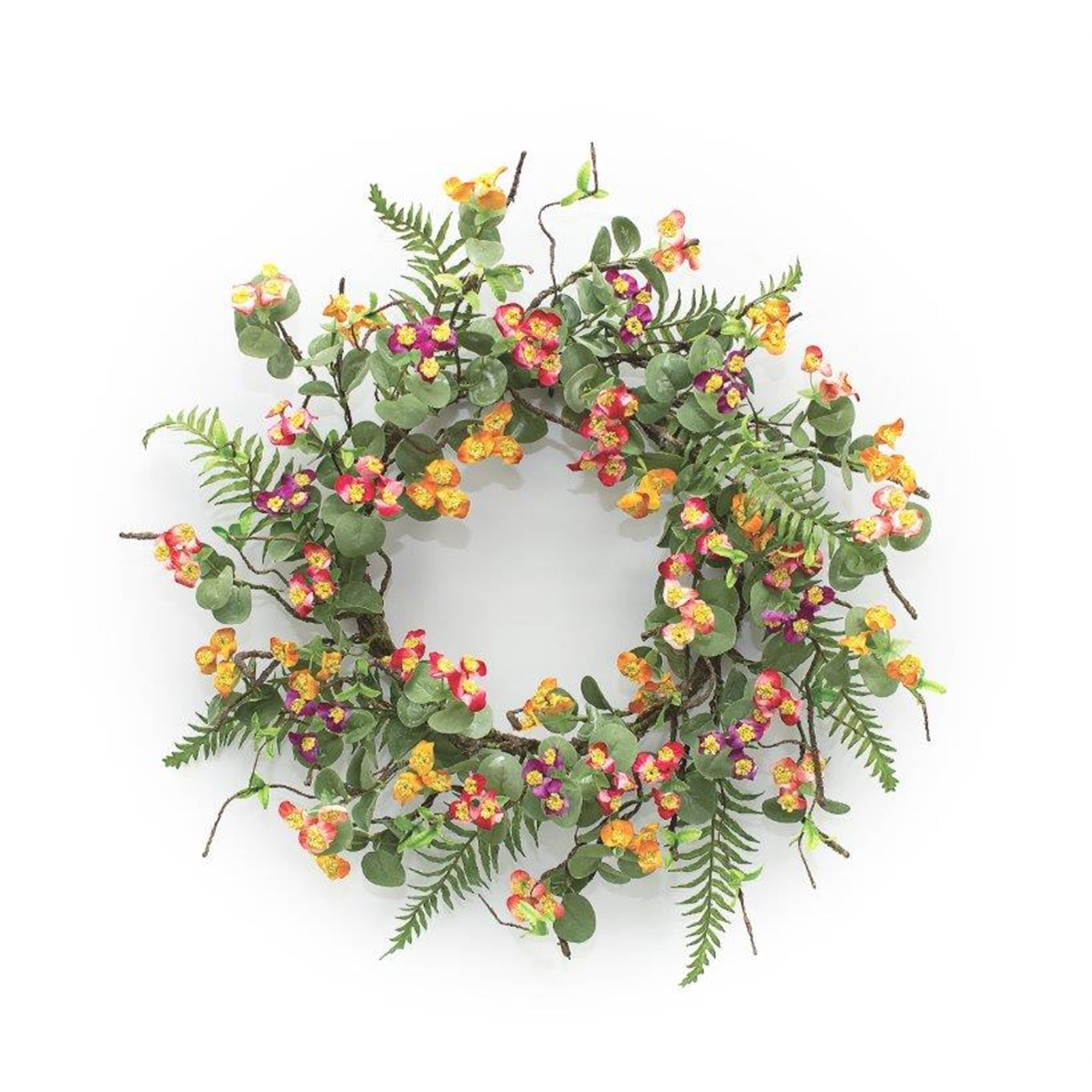 Mini Floral Wreath 23"D Paper/Plastic