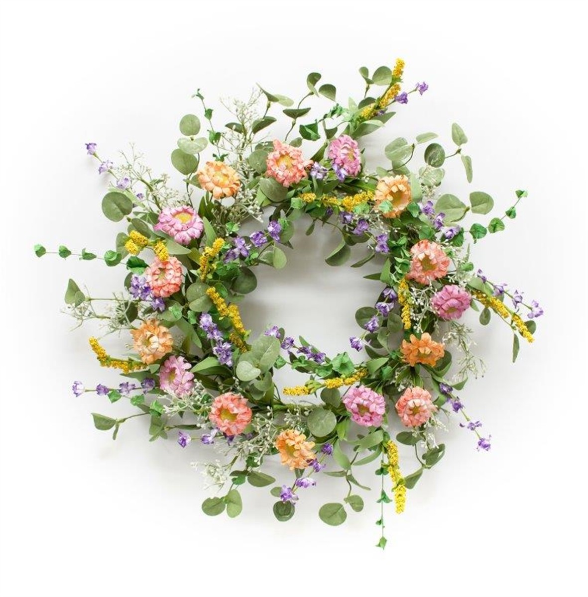 Mixed Floral Wreath 20"D EVA/Paper