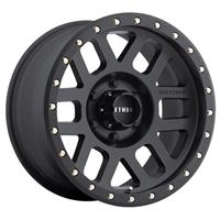 17X8.5 GRID 5X5.0 4.75IN B/S 0 O/S MATTE BLACK