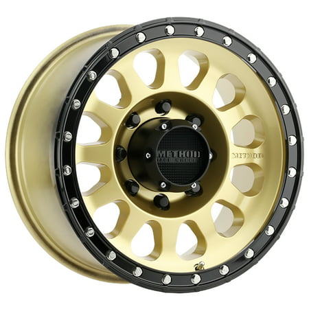 MR315,17X8.5,+25MM OFFSET,8X6.5,130.81MM CENTERBORE,GOLD/BLACK STREET LOC