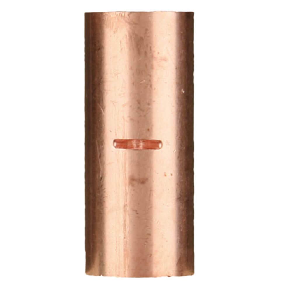 COPPER UNINSULATED BUTT CONNECTOR 1/0 GAUGE PACKAGE OF 10