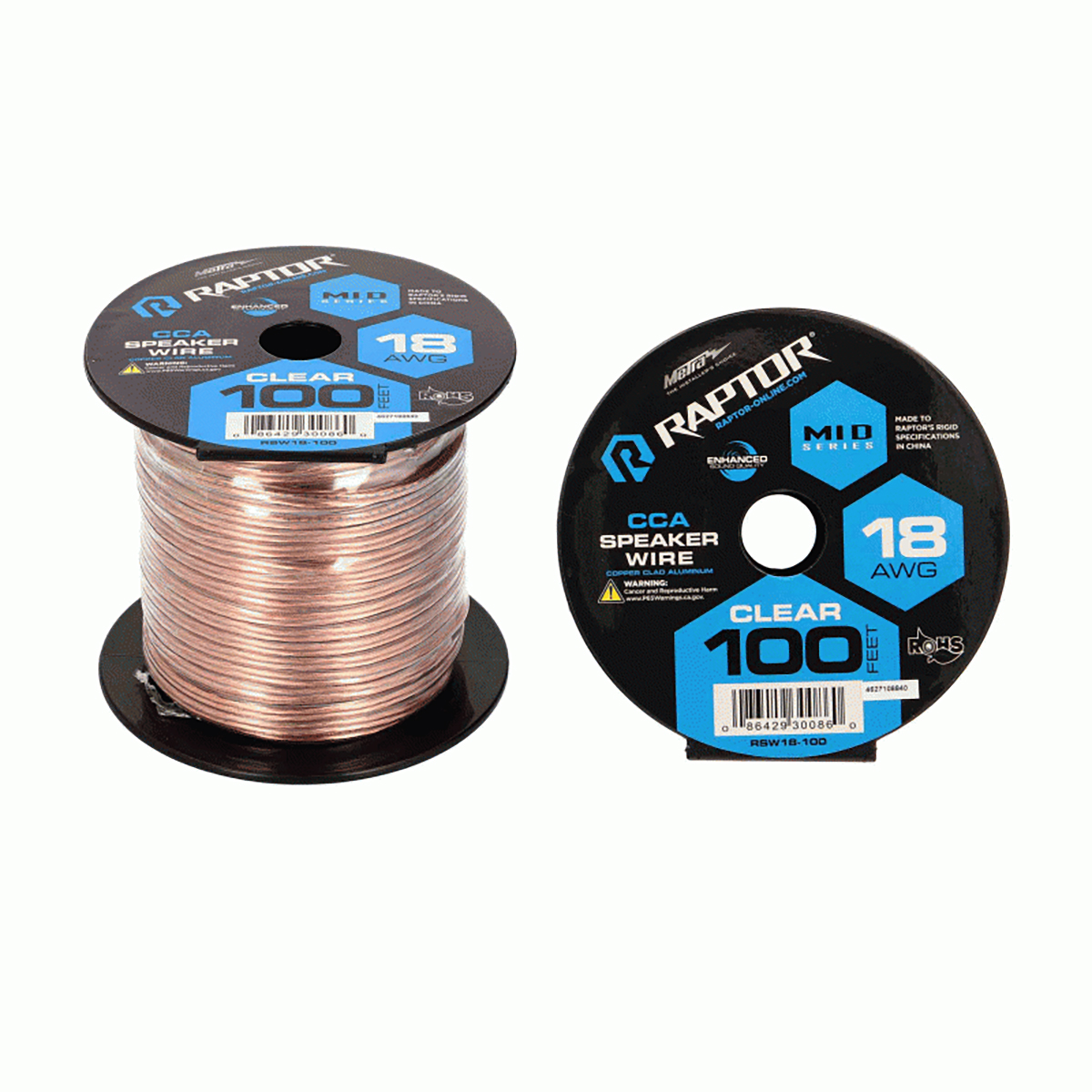 SPEAKER WIRE 18GA CLEAR 100FT  VICE SERIES