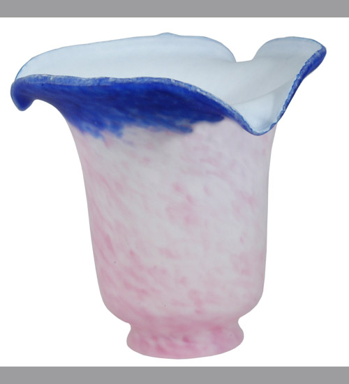 5.5"W Fluted Pink and Blue Shade