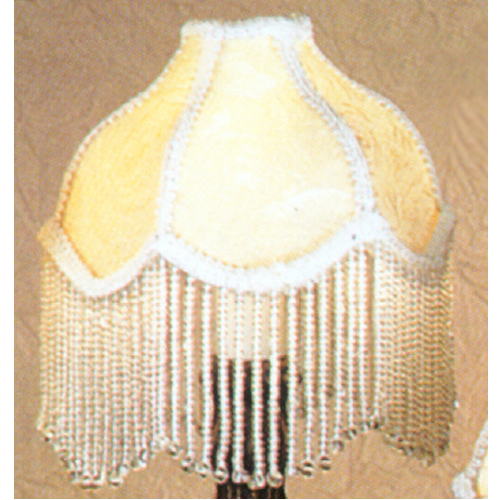 6"W Fabric & Fringe Recurve Ivory Shade