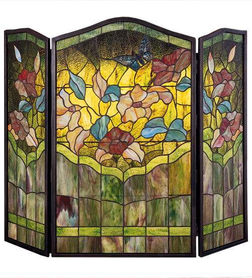 40"W X 34"H Butterfly Fireplace Screen