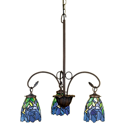 24"W Iris 3 Light Chandelier.613