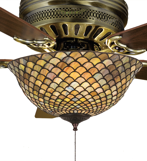 12"W Fishscale Fan Light Fixture