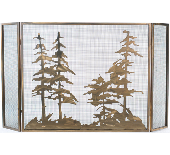 60"W X 34"H Tall Pines Fireplace Screen