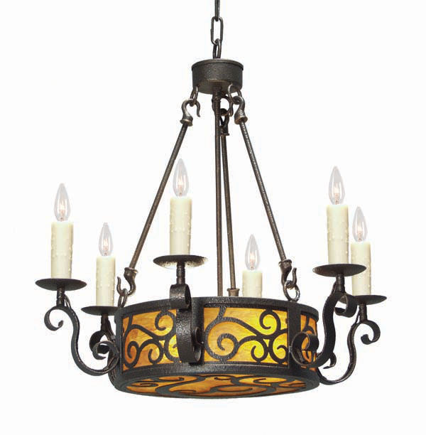 24" Wide Delano 6 Light Chandelier