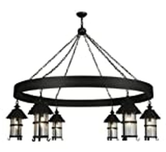 66"W Rutland 6 Lantern Chandelier